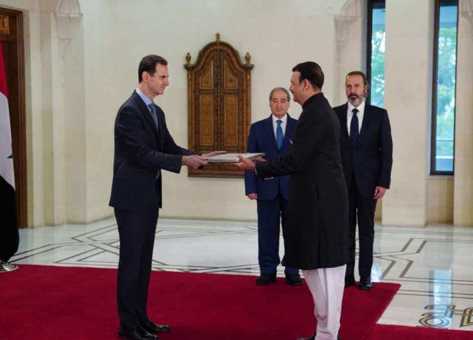 الرئيس السوري يتقبل أوراق اعتماد سفير باكستان لدى سورية