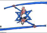 İsrail pozulur - Karikatura