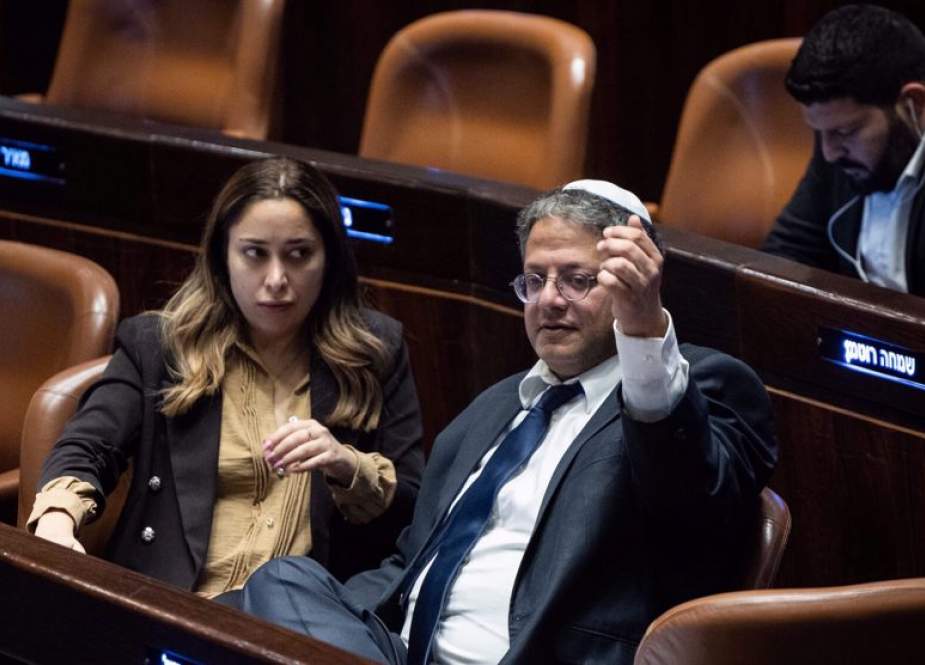 May Golan, left, pictured last year with extremist lawmaker Itamar Ben-Gvir.