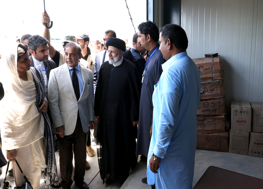 شہباز شریف اور ایرانی صدر ابراہیم رئیسی نے پاک ایران بارڈر مارکیٹ کا افتتاح کردیا