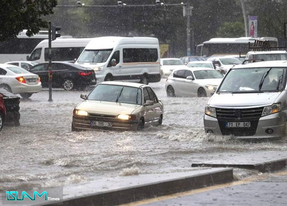 Streets of Turkish Capital Flooded after Heavy Downpours