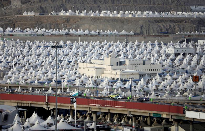 Tents are seen ready in the Mina area for pilgrims to do pilgrimage rituals, as Muslims start arriving to perform the annual haj, in the holy city of Mecca, Saudi Arabia, June 25.