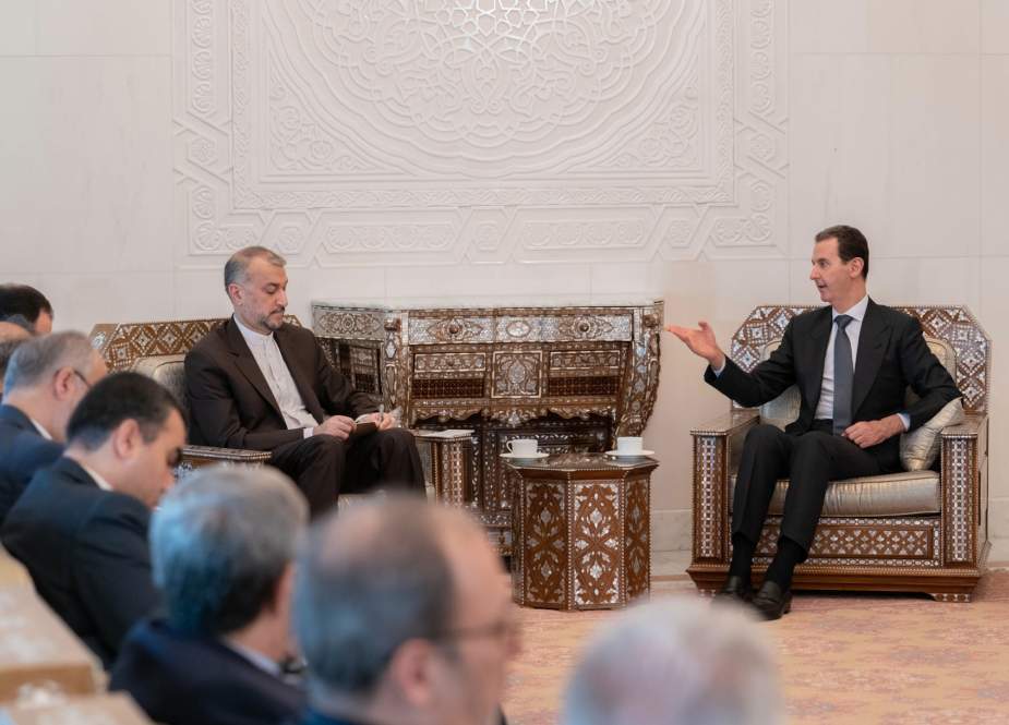 الرئيس السوري يلتقي وزير الخارجية الايراني