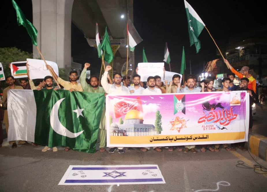 القدس کونسل پاکستان کے زیراہتمام ملتان میں اسرائیل کے خلاف حماس کی کامیاب کاروائی پر جشن کا اہتمام 