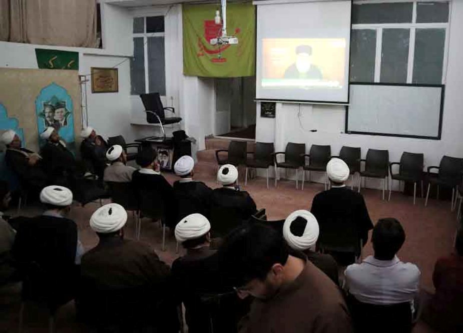 فاطمیہ ہال حسینیہ بلتستان قم میں جامعہ روحانیت بلتستان کی مقننہ، مجریہ اور نظارتی کمیٹی کا مشترکہ اجلاس