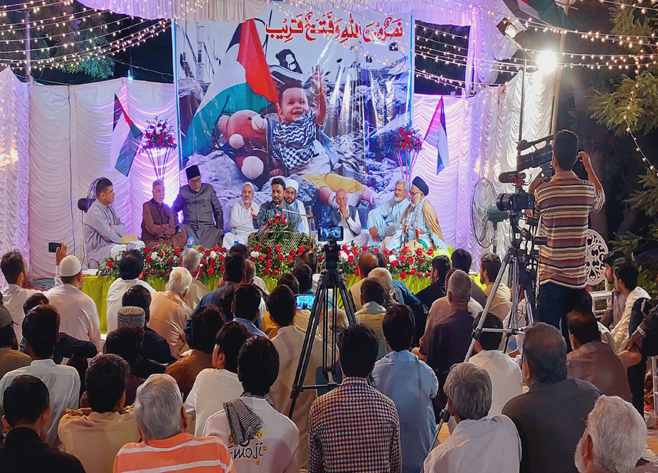 علامہ حسن ظفر نقوی کی رہائشگاہ پر جشن صادقین، غزہ کے شہداء اور مجاہدین کو خراج تحسین