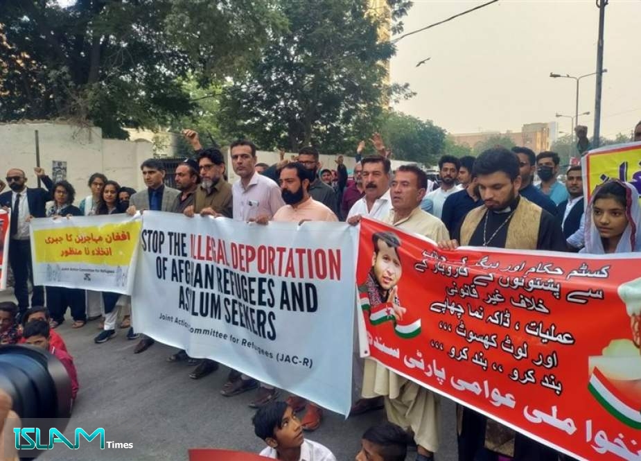 تظاهرات در پاکستان علیه بازداشت و اخراج پناهجویان افغان