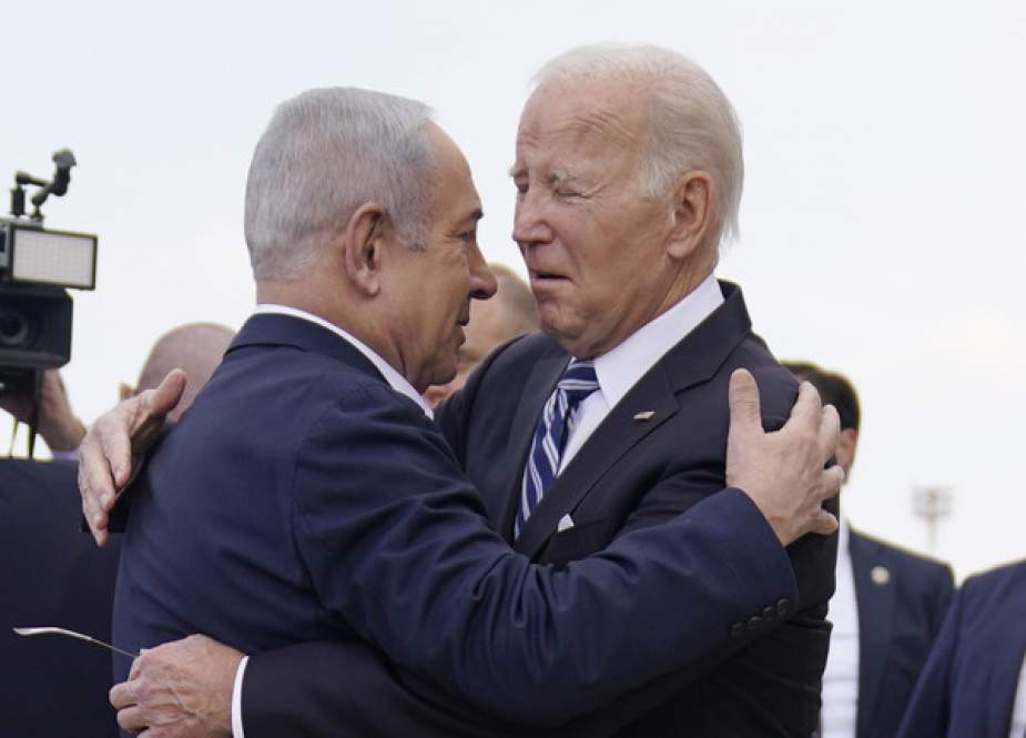 President Joe Biden and Israeli Prime Minister Benjamin Netanyahu at Ben Gurion International Airport