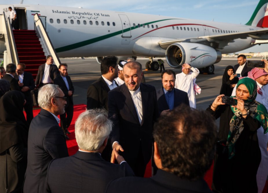 دوحہ ائیرپورٹ پر ایرانی وزیر خارجہ کی آ٘مد