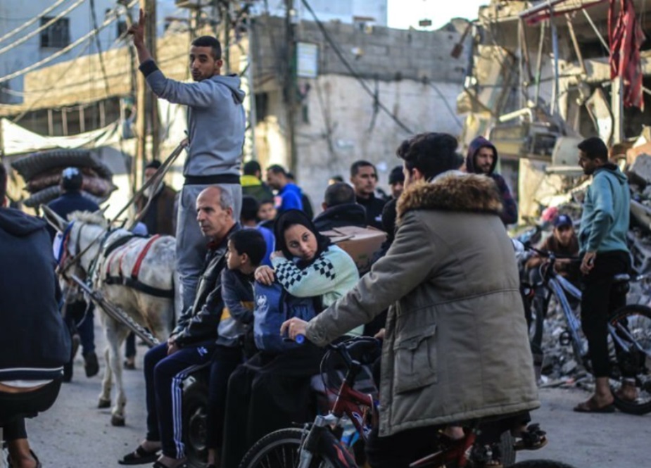جنگبندی کیبعد فلسطینی اپنے گھروں کو لوٹتے ہوئے