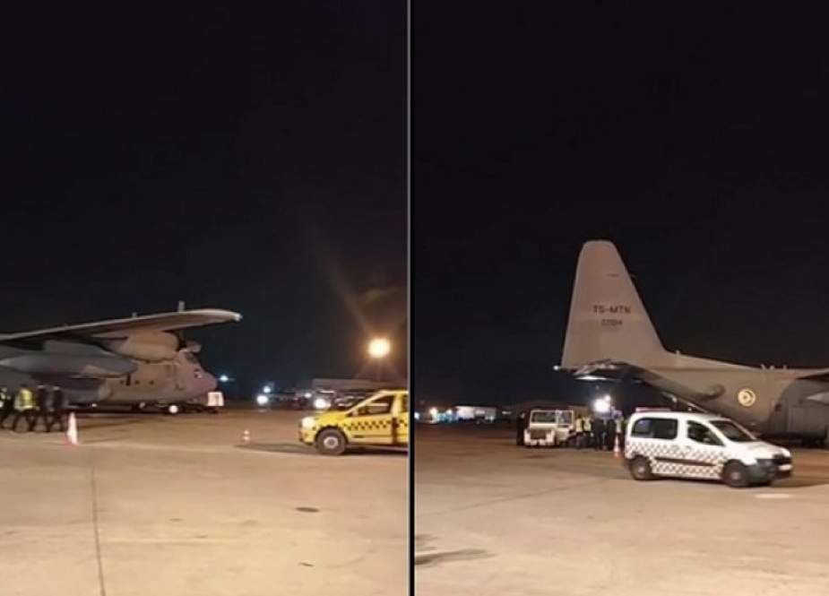 أول دفعة من الجرحى الفلسطينيين يصلون إلى تونس على متن طائرة عسكرية