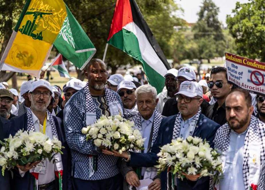 Senior Hamas officials joined the family of Nelson Mandela to mark the 10th anniversary