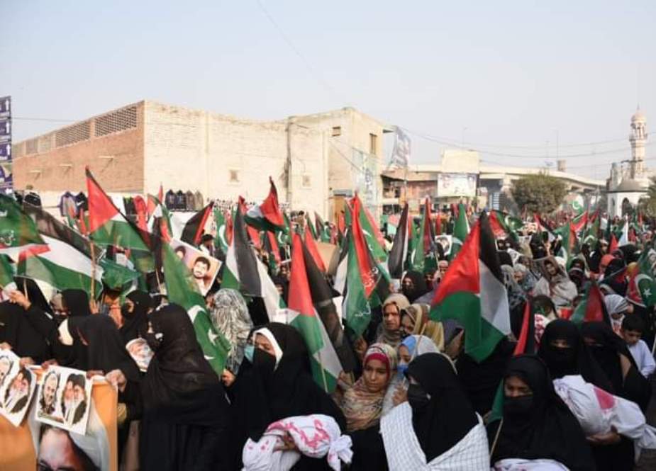 ملتان میں ایم ڈبلیو ایم اور آئی ایس او کے زیراہتمام مظلوم فلسطینیوں کی حمایت میں ''آزادی فلسطین مارچ'' کا انعقاد