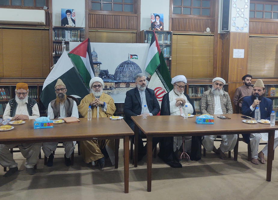 کراچی، خانه فرہنگ ایران میں فلسطین کی حمایت اور اسرائیل کیخلاف شیعہ سنی علماء کی کانفرنس