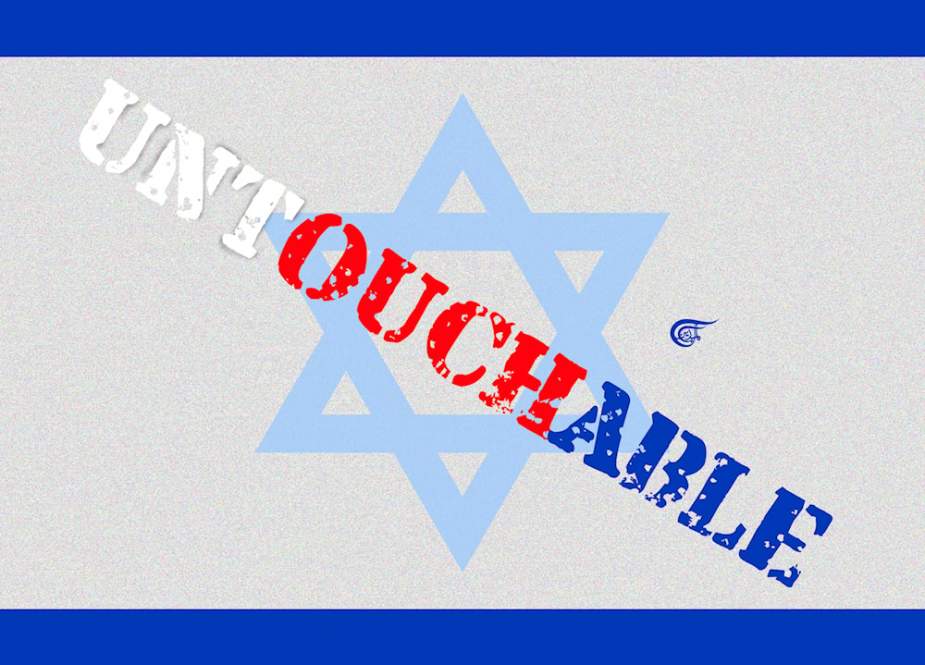 Israeli flag in US flag, Untouchable