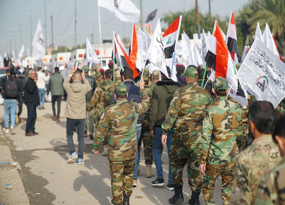 عراق، حشد الشعبی کے شہدا کی تدفین کے مناظر