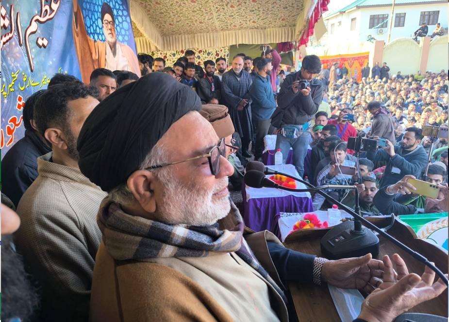 مقبوضہ کشمیر کے ضلع بانڈی پورہ میں انجمن شرعی شیعیان کے زیر اہتمام عظیم الشان عوامی اجلاس