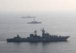 السفن الصينية والروسية تدخل المياه الإيرانية للمشاركة في مناورات الحزام الأمني ​​البحري