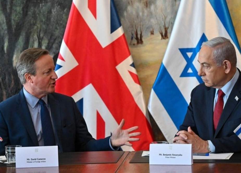 British FM Lord David Cameron and Israeli PM Benjamin Netanyahu