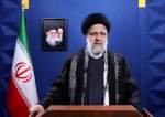 Iranian President Ebrahim Raeisi addresses the virtual Al-Quds Pulpit ceremony