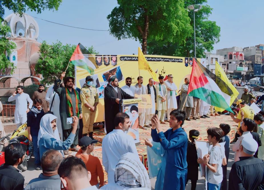 تحریک آزادی القدس کے زیراہتمام ملتان میں امام بارگاہ شاہ گردیز سے گھنٹہ گھر چوک تک القدس ریلی 