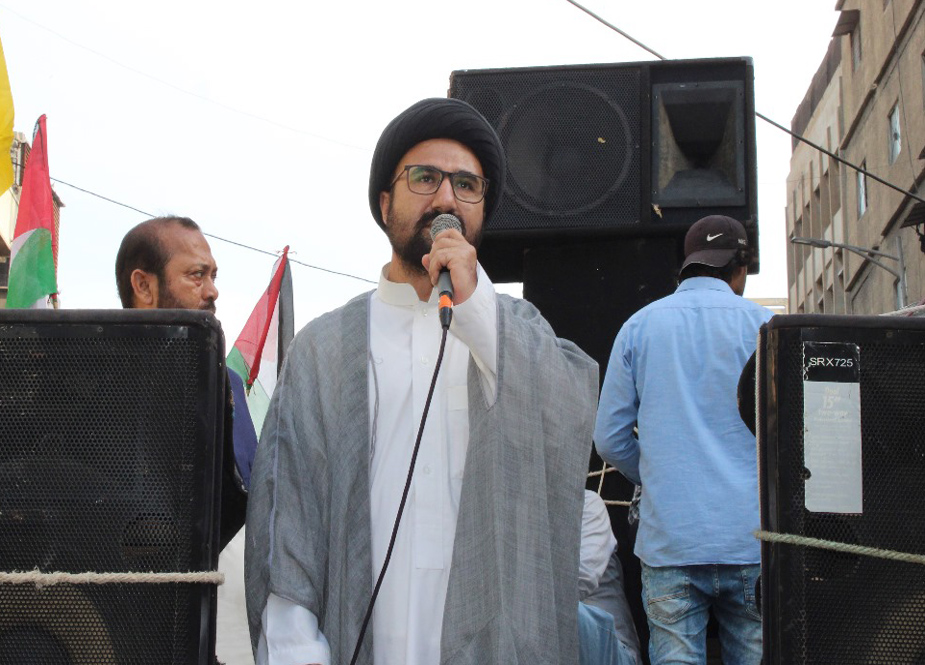 علامہ سید ساجد علی نقوی کی اپیل پر شیعہ علماء کونسل کراچی کی مرکزی القدس ریلی