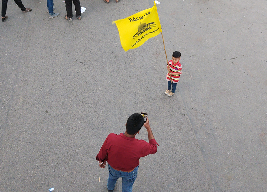 کراچی، مرکزی آزادی القدس ریلی میں شریک معصوم و کمسن بچے