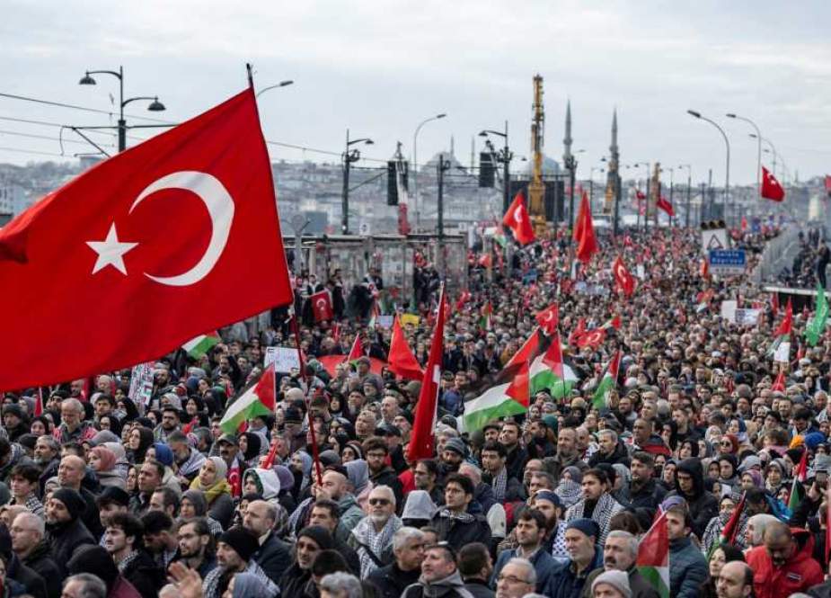 Pro-Palestine deminstration in Ankara, Turkey