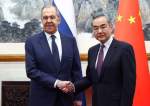 Russia’s Foreign Minister Sergei Lavrov with Foreign Minister of China Wang Yi