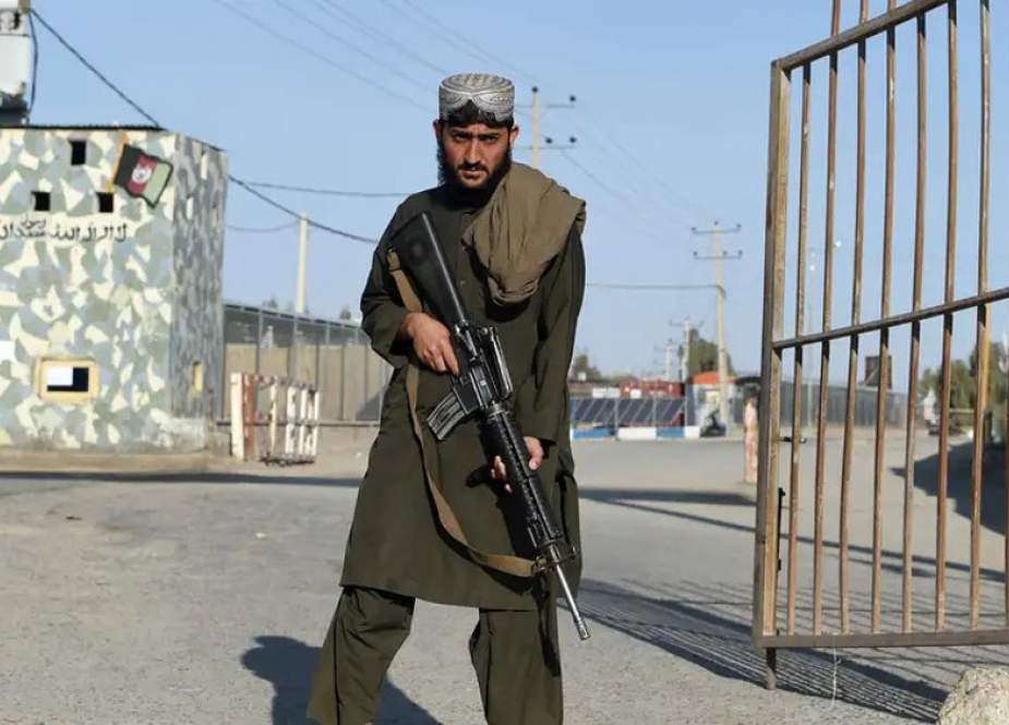 Taliban border guard in Zaranj, in Afghanistan’s Nimruz Province