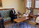 The Mufti of the Sultanate of Oman, Sheikh Ahmed bin Hamad Al-Khalili with Iranian Sheikh Mohammad Reza Nouri-Shahroudi
