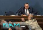 شجار بين نواب في برلمان جورجيا بسبب مشروع قانون "العملاء الأجانب"