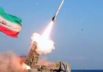 A missile launched during an annual drill near the Strait of Hormuz, Iran