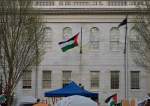Student Protesters Raise Palestinian Flags at Harvard
