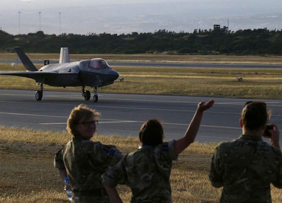 F-35B aircraft landing at Akrotiri Royal air forcenear Limassol, Cyprus