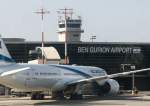 Passenger plane at Ben Gurion Airport in the occupied territories