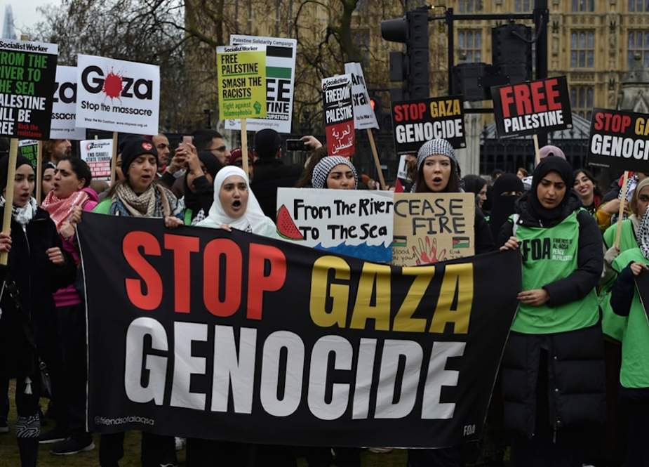 Pro-Palestine protesters march in London, UK