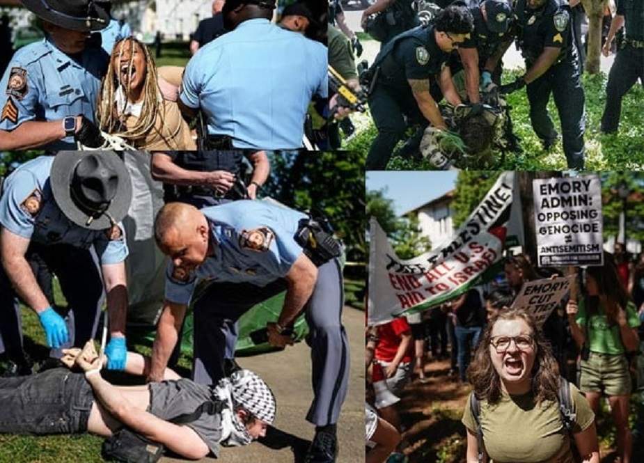 امریکی جامعات میں اسرائیل مخالف مظاہرین پر پولیس کا حملہ، متعدد طلباء زخمی