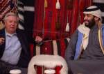US Senator Lindsey Graham and Saudi Arabia’s Mohammed bin Salman at the crown prince’s winter camp in Al Ula