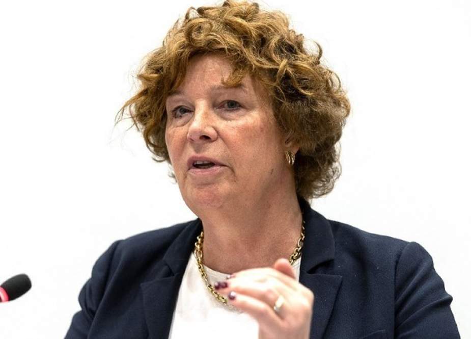 Petra De Sutter attends a parliamentary hearing in Brussels, Belgium