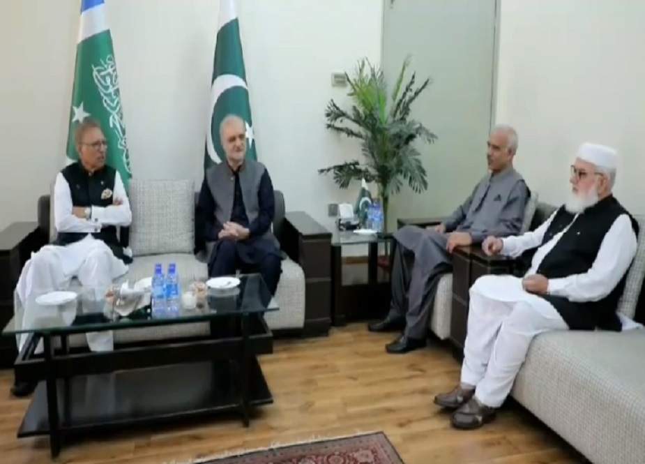 امیر جماعت اسلامی حافظ نعیم الرحمن اور سابق صدر مملکت عارف علوی کے درمیان ملاقات