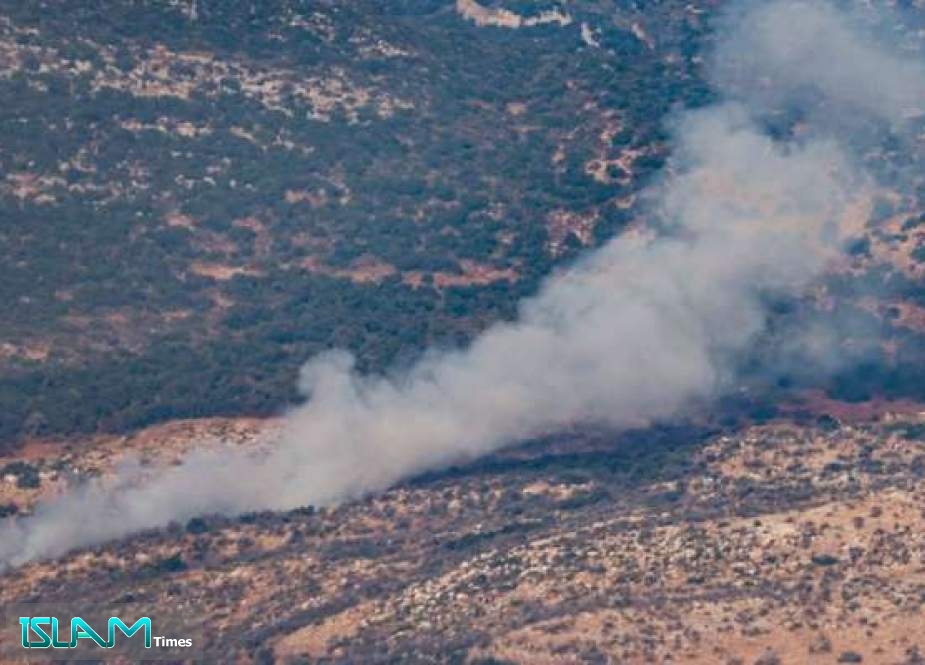 اشتعال النار في الأحراج بين راميا وعيتا الشعب بسبب الغارات الاسرائيلية