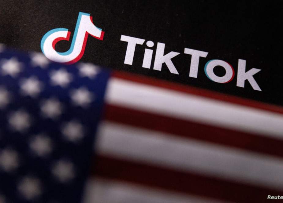 U.S. flag and TikTok logo