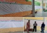جامعہ کراچی میں مظلوم فلسطینیوں سے اظہار یکجہتی کیلئے ’’دیوار یکجہتی‘‘ قائم
