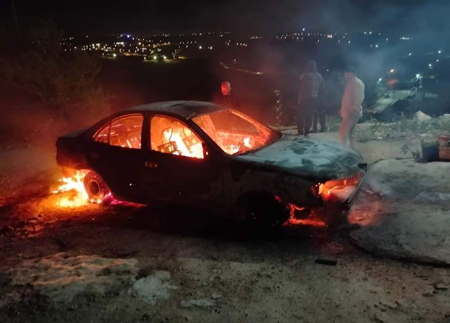 An armed Israeli mob attacks the village of Jaloud in the West Bank city of Nablus and destroys Palestinians