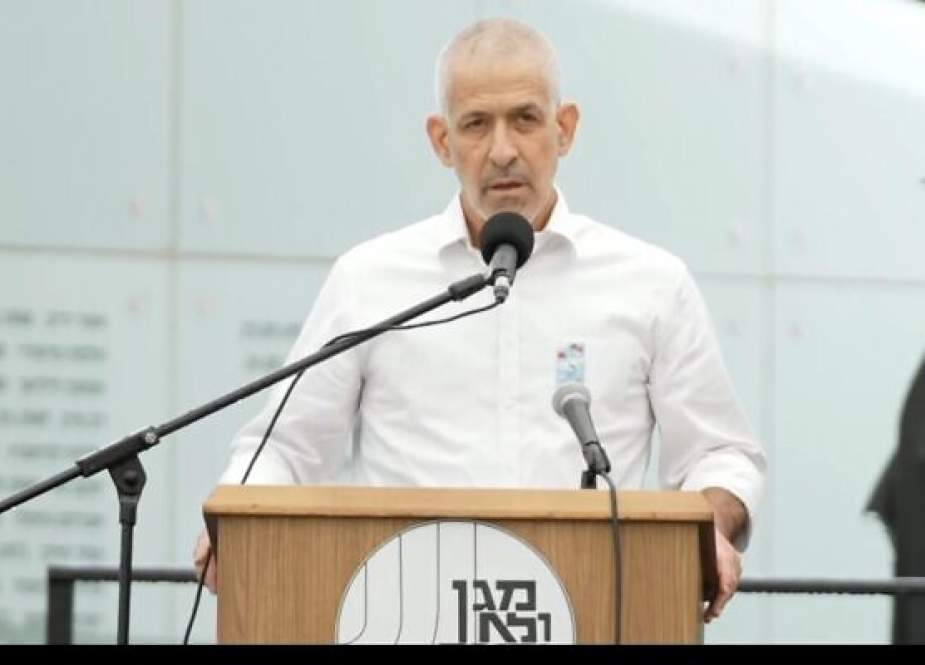 Shin Bet chief Ronen Bar speaks at the ceremony in Tel Aviv