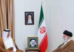 Imam Khamenei in a meeting with Qatar’s Emir Sheikh Tamim bin Hamad Al Thani