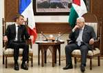 French President Emmanuel Macron and the head of the Palestinian Authority, Mahmoud Abbas