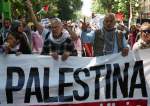 Pro=Palestine people in Madrid Spain
